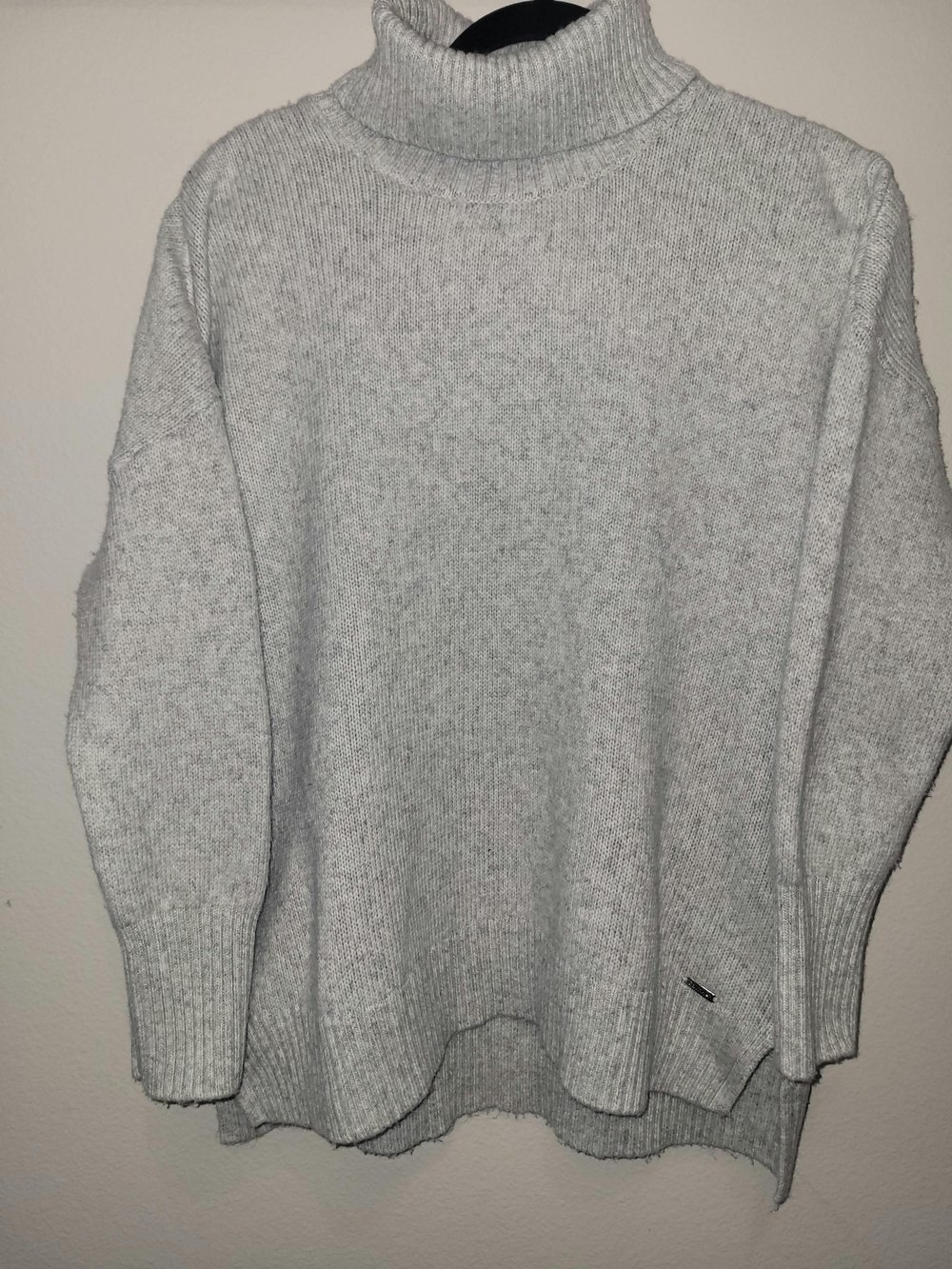 Calvin Klein Light Gray Turtleneck Sweater
